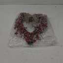 Valentine’s Day Wreaths for Front Door, Valentine’s Day Decorations with 20 Red LED Lights Battery Operated 220 Red Berries 248 White Seeds Valentine’s Day Gifts Door Decor Outdoor Indoor Home Wedding 