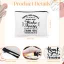 6Set Employee Appreciation Gifts Bulk, Thank You Gift Inspirational Notebook Makeup Bag for Team Volunteer Nurse Coworker Teacher, Cosmetic Bag Notepad with Bamboo Pen Gifts Box (6, Inspirational)