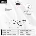 Modern Chandelier Black D20in LED Pendant Light Fixtures for Kitchen Island, Contemporary Ring Chandelier High Ceiling with Remote Control for Dining Room Living Room Entryway, 3000-6500K