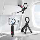 ULANZI MA88 Magnetic Airplane Phone Holder for MagSafe iPhone 17-12 Series, Strongest Magnet Handsfree Phone Tripod Mount for Woman Man, 360° Rotation Long Flight Travel Essentials for Seat Tray Table