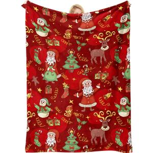 Christmas Blanket for Adults/Women/Boys/Kids, Holiday Fleece Throw Blanket for Couch/Sofa, Holiday Decor, Christmas Decorations/Gifts 40"x 60"