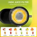 Juicer Machine, 500W Centrifugal Juicer Extractor with 3 Speed & Wide Mouth 3 Feed Chute for Fruit Vegetable, High Yield Juicer Included Cleaning Brush for Easy to Clean