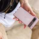 ITSKINS Spectrum R // Clear Compatible with Google Pixel 7a, Protective Phone Case, Anti-Yellowing, Shockproof Cover, and Military Grade Phone Case - Light Pink