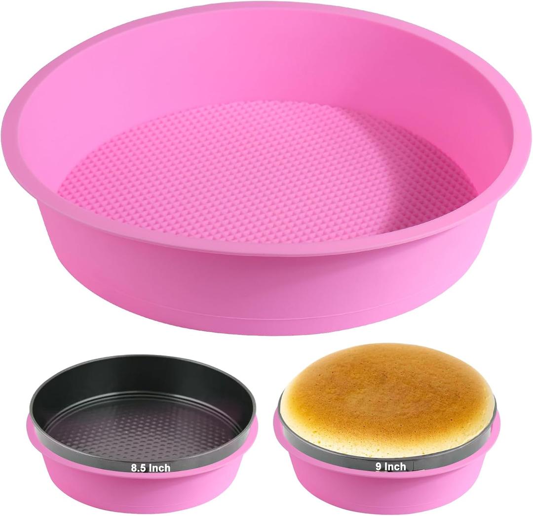 XANGNIER Silicone Cheesecake Pan Protector for 8.5/9 Inch Round Springform Pan,Cheesecake Water Bath Pan,Preventing Water from Entering the Spring Form Pans,Springform Pans Accessories