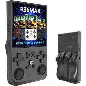 Retro Handheld Game Console with 128G Built-in 18000+ Classic Games, Video Game Console, Linux System, 4.0 Inch IPS Screen Portable Pocket Arcade (Black)