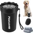 Dog Paw Cleaner, Washer, Muddy Pet Foot Cleaner for Small Medium Breed Dogs/Cats (with 3 absorbent towel) (Black, Medium)