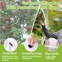 Large Fruit Tree Netting with Drawstring and Zipper, 10 * 10FT Garden Netting for Garden Protection, Insect Bird Netting for Fruit Trees, Protection from Anti Birds, Bugs,Cicadas, Insects