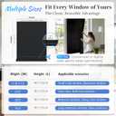 2 x Finnez Blackout Window Privacy Film 100% Light Blocking UV Protection, Removable Static Cling Non-Adhesive Frosted Window Tint for Home Nursery Office Rental Elderly Pet Family