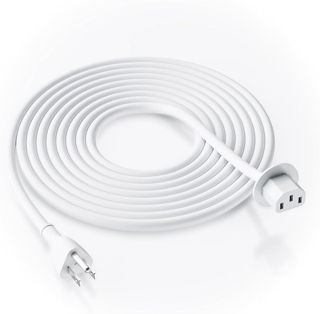 Replacement US Plug Extension Cable for Apple iMac 21.5' 27" Inch, Power Supply Adapter Cord Compatible for A1418 A1419 622-0390 2012 Late-2018, White