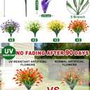 TURNMEON 12 Bundles Calla Lily (240 Heads) Artificial Flowers for Outdoors, Fake Plants UV Resistant Faux Plastic Fake Flowers for Indoor Home Porch Yards Spring Summer Cemetery Decor(Color Mix)