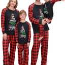 VS&LLWQ Family Christmas Pjs Matching Sets Christmas Pajamas for Family Christmas Elf Pjs Holiday Xmas Jammies Set (Medium, Ab2)