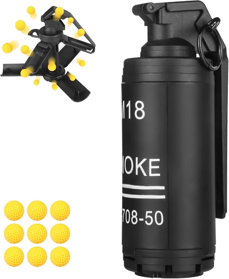 Hand Grenade Toy for CS Battle Game, Ammo Fun Impact Tactical CS-Grenade Toys Halloween Outdoor Sport for Age 14 Years Old and up and Adults