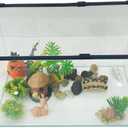 Magnetic Fish Tank Cover with Dark Grey Frame Grey Fiberglass Mesh, DIY Aquarium Lid for Preventing Fish from Jumping Out and Reptile Escaping, Adjustable Size Fit Tank Size Max 35''x19''