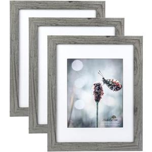Scholartree Grey 11x14 Picture Frame set of 3,Display 11x14 without Mat or 8x10 with MatWall Gallery Photo Frames