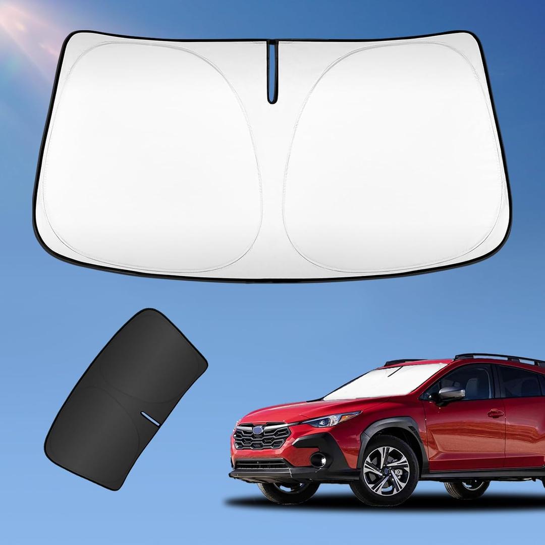 for Subaru CrossTrek 2018-2025 2026 Sun Shade Sunshade Windshield Cover | 4-Layers Sun Shield 250T Foldabe Sun Visor Front Window Shade Blocks UV Sun Protector Car Accessories