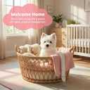 AIXINI Soft and Cute White Westie Plush Toy - Adorable Fluffy Stuffed Animal Dog for Kids