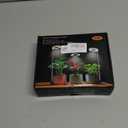 Grow Lights for Indoor Plants, 48 LEDs Full Spectrum Halo Plant Light for Indoor Plants, Height Adjustable Growing Lamp with Detachable Base, 3/9/12Hrs Timer, 10 Brightness, 3-Pack (White-3.4in)