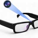 Smart Glasses with Camera - 1080P HD Video Recording and Photo Taking, 64GB Memory Card Video Camera Glasses for Men Women Indoor Outdoor Cycling Hiking Travel, No Bluetooth NO WiFi No App