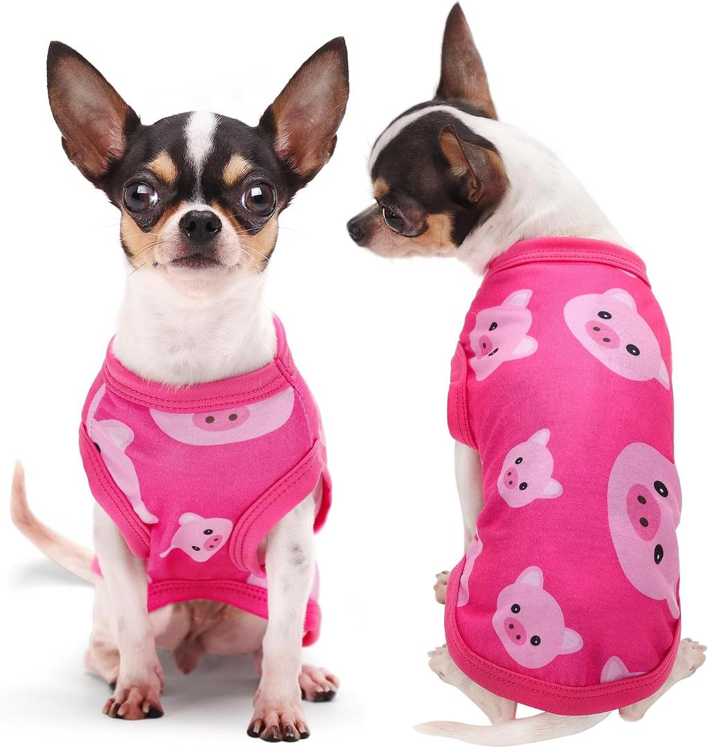 Adorable Pink Pig Shirt Lightweight Polyester Tank Top 4XL