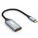 USB C to DisplayPort 1.4 Adapter 8K@60Hz, USBC to DisplayPort Adapter Compatible with Thunderbolt 5/4/3 (4K@240Hz/144Hz, HDR, 32.4Gbps DP) for MacBook Pro/Air, iPad, Surface, iPhone 17/16, XPS