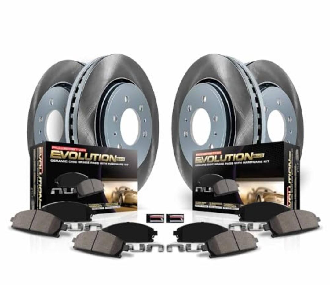 Power Stop SC6820 Front and Rear Brake Kit With Semi-Coated Brake Rotors and Ceramic Brake Pads & Hardware For Ford F-250 Super Duty 2013-2022 | Ford F-350 Super Duty 2013-2022 [Application Specific]