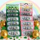 2 x St. Patricks Day Money Envelopes For Cash - 10 Slots Cash Gift Card Holders Surprise Envelope, Fun Creative Money Gift Idea for Women, Men, Kids, Teens, Parents, Friends (Green, 1Pcs)