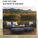 Mindsoft 8 Pcs 24"x24" Patio Cushion Covers Outdoor Cushion Covers Replacement High UV Resistant Anti Slip Waterproof Patio Chair Seat Slipcovers for Outdoor Furniture(Dark Gray)