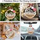 Forever Besties Ornament 2025, Holiday Friendship Gifts for Women, Soul Sisters, Girls, Wooden Friends Ornaments for Christmas Decorations, BFF Keepsake Ornament as Gifts for Her