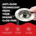 SinkShroom Revolutionary Clog-Free Sink Strainer Basket with Stopper, Stainless Steel