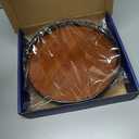 Farmhouse Oak 9" Lazy Susan Turntable Organizer for Cabinet, Round Wooden Lazy Susan Organization and Storage for Dining Table, Pantry, Kitchen, Countertop, Cupboard,Home Decor, Walnut Wood