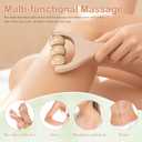 TOYANDONA Wood Massage Roller Tool Set 2Pcs Handheld Acupoint Massager for Neck Shoulder Feet Back - Compact Lightweight Natural Material for Full Body Muscle Relief and Relaxation