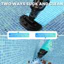 EFURDEN Pool Vacuum for Above Ground Pool, Cordless Handheld Rechargeable Pool Cleaner with Running Time Up to 60 Minutes for Sand and Debris, Ideal for In-Ground Pools, Spas, and Hot Tubs (Green)