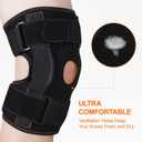 CHIYAN Hinged Knee Brace with Side Stabilizers for Men Women, Metal Hinge Knee Support for Meniscus Tear Arthritis Pain Relief, ACL, PCL, MCL (Small(1 Pack), Black)