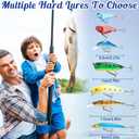 Arrowbash 2025 Advent Calendar Fishing Christmas Countdown, 24 Days Fishing Lures Bait Set Surprises, Gear Advent Calendar for Lovers Fisher Adult Men Teen