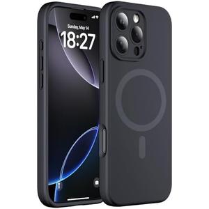 EXZLLEN Magnetic for iPhone 16 Pro Case, Compatible with MagSafe, Full Camera Protection, Military-Grade Protection 3.0mm Thicken Silicone Phone Cover for 16 Pro 6.3", Black