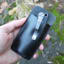 Leather Pocket Knife Belt Sheath for Horizontal & Vertical Carry, EDC Multitool Folding Knife Belt Holder Holster VPKM