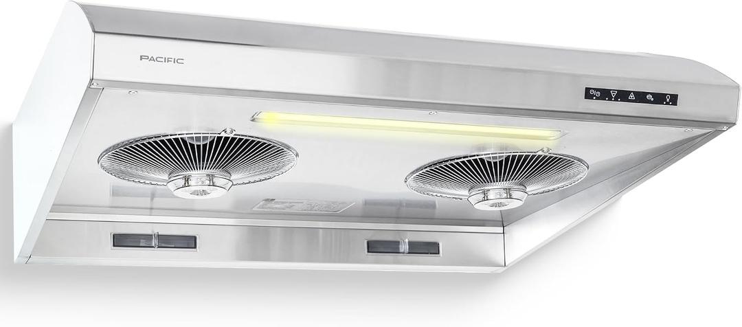 Pacific Range Hood, 900 CFM, 30 Inches, Stainless Steel, Auto Heat Cleaning, 3-way ducting options, PW2300HAS