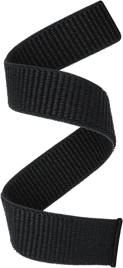 Abanen Hook and Loop Quick Dry Watch Band for Fenix, 26mm Woven Nylon Ultralight Sport Wristband Strap for Garmin Fenix 6X Pro/Sapphire, 5X Plus, Enduro (Black)