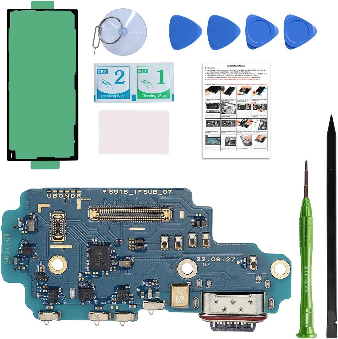 USB-C Charging Port Board with Sim Card Reader Compatible with Samsung Galaxy S23 Ultra 5G (North American Version)