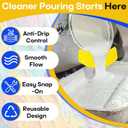 16-Pack Paint Pouring Spout for Universal Bucket, Pint, Quart & Gallon Paint Cans, Reusable Snap-On Paint Can Pour Spout with Anti-Drip Design, Easy to Clean, Fits Metal & Plastic Containers