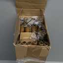 Gold Double Curtain Rods for Windows 72 to 144 Inch, 1 Inch Adjustable Decorative Crystal Long Dual Curtain Rod, Heavy Duty Vintage Double Drapery Pole with Gold Foil Finials for Living Room