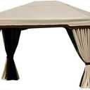 Garden Winds Custom Fit Replacement Canopy Top Cover Compatible with The Garden Oasis Sojag 10x12 D71 (Model M34521) Gazebo - 142" L x 116" W - Classic Sand Beige, 350