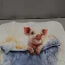 Absorbent Dish Drying Mat for Kitchen Counter Cute Pig in Bathtub Microfiber Dish Drying Pad, Abstract Watercolor Animal Dish Drainer Mat Rack for Utensils/Countertops/Sinks, 18x24in, 1Pack (White Gray Blue Light Blue Light Pink)