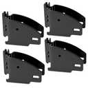 4 Packs E-Track Wood Beam End Socket, E Track Accessories Wood Beam Brackets Fit for 2x4 2x6 in Cargo, Truck, Trailer, Storage Lumber Bracket Tie-Down Systems, Shelf Brackets (Black)