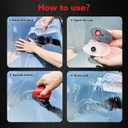 2 x Powerful Windshield Cleaner & Oil Film Remover, Glass Cool - Glass Cleaning Mouse, Windshield Cleaning Tool Streak-Free Formula Fast-Acting And Easy To Use For All Glass Surfaces
