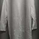 Lands' End Women's 3/4 Sleeve Supima Cotton Crewneck Tunic (Large, White)