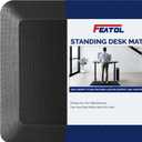 FEATOL Anti Fatigue Mat for Standing, 9/10 Extra Thick Ergonomic Standing Desk Mat, Comfort & Durable Memory Foam Standing Mat at Home,Office All Day (20" x 48", Black, 1PC)