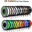 12Rolls PETG 3D Printer Filament Bundle 1kg Spool 1.75 mm Multicolor
High Precision Strong Toughness,1.75 ±0.02mm,Less Stringing,Good Layer Adhesion,3D Printing Filament