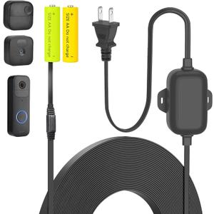 20ft/6m Power Cable with Adapter for Blink Video Doorbell (Replace Battery), Blink Outdoor 4 (4th Gen)&(3rd Gen), Doorbell Transformer with IP 67 Weatherproof Charging Cable Cord for Blink Doorbell