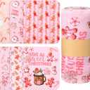 36 Pack Reusable Cleaning Cloths Washable Cotton Kitchen Dish Towels for Home Party Supplies Bulk, 9.84x11.81in (Pink Gingerbread)